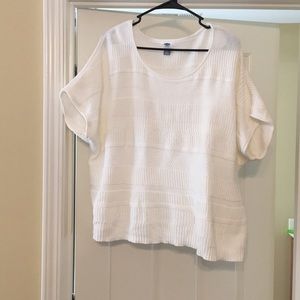 Short sleeve crop sweater